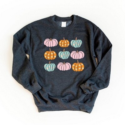 Simply Sage Market Women's Graphic Sweatshirt Floral Pumpkins Chart