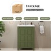 CAVINAS Bathroom Vanity Combo with Ceramic Sink,Modern Freestanding Bathroom Cabinet with 2 Soft-close Doors - 4 of 4