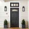 C Cattleya 15.5in Matte Black Outdoor Wall Light with Clear Seeded Glass - 4 of 4