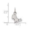 Black Bow Jewelry Sterling Silver Mississippi Rebels NCAA Extra Small Pendant - 2 of 3