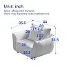 44" Modern Minimalist Chenille Chair and a Half,Wide Upholstered Sofa Chair with Pillows for Living Room,Bedroom,Small Space-Baofuwish - 4 of 4