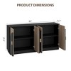 Nasitip 43" Mid-Century Fluted Buffet Cabinet w/ Arched Doors - Modular Sideboard w/ Adjustable Shelves for Dining, Living & Kitchen Storage - 4 of 4