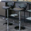 NicBex Swivel Adjustable Height Bar Stools,Modern Bar Chair with Stainless Steel Base and Footrest for Home Kitchen Counter,Black - 2 of 4
