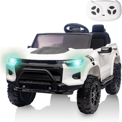 Pink 24V Kids Ride On Truck Car With Remote Control Two Seater Led Lights Mp3 Bluetooth Spring Suspension And Usb Port Pink