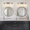 DORESshop 24 in. 3-Light Industrial Brushed Nickel Vanity Light Fixtures for Bathroom with Clear Glass Shades - 4 of 4