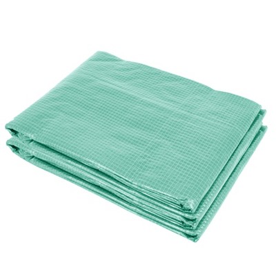 Outsunny Greenhouse Replacement Walk-in PE Hot House Cover with 12 Windows Roll-Up & Zipper Door