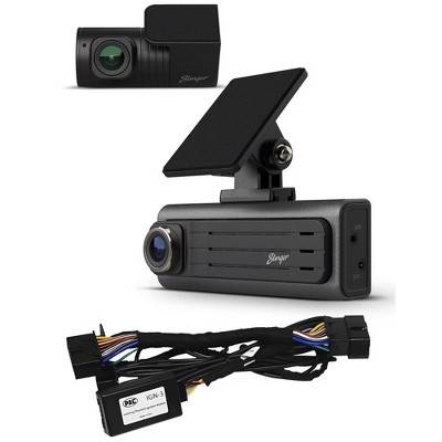 Stinger Sdc-2Chfhd Opsis Universal Full Hd Front & Rear Dash Camera With Stinger Hwk-Tw01 Stinger Opsis Stinger with Dash Cam Obd2 Installation Kit