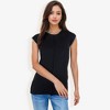 Anna-Kaci Women's Cap Sleeve Knit Sweater With Contrast Trim Stitching - 2 of 4