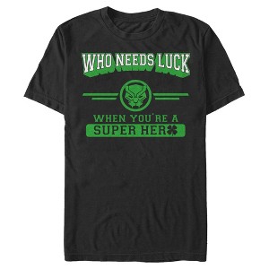 Men's Marvel St. Patrick's Day Black Panther Luck T-Shirt - 1 of 4