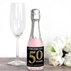 Big Dot of Happiness Adult 50th Birthday - Gold - Mini Wine & Champagne Bottle Label Stickers - Birthday Party Favor Gift for Women & Men - Set of 16 - 2 of 4
