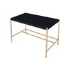 Metal & Synthetic Wood Modern Rectangular Writing Desk with USB Port - 3 of 4