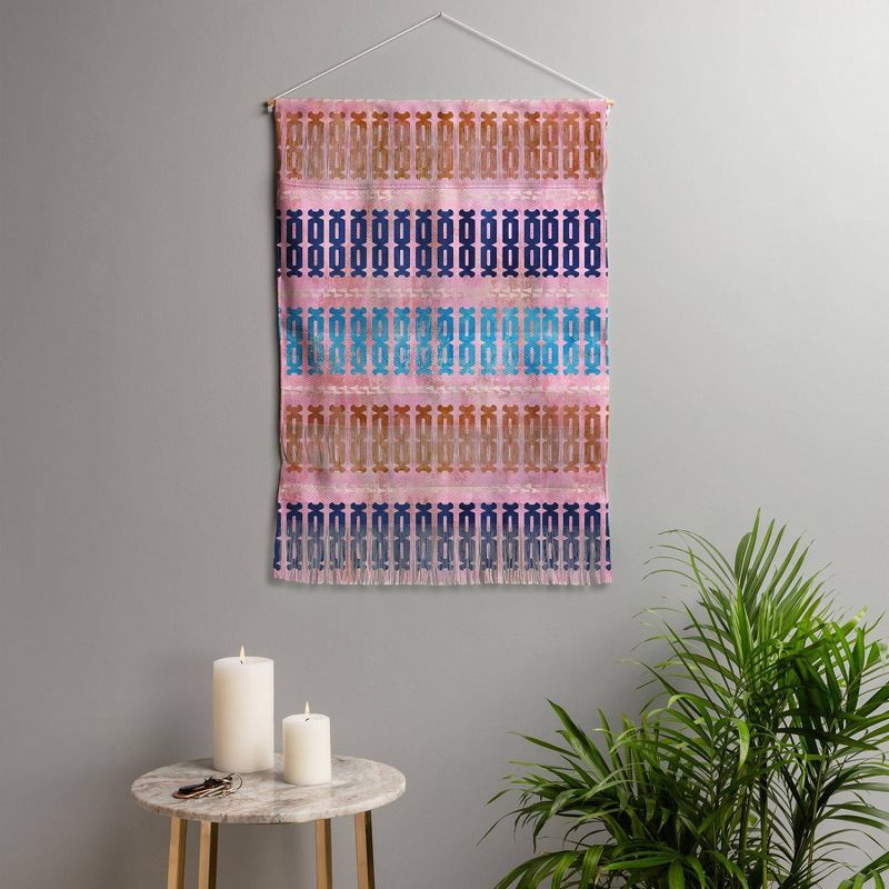 Schatzi Brown Mila Stripe Multi Wall Hanging Portrait Pink - Deny Designs, 3 of 7