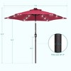 Sonkuki 7.5 ft Outdoor LED Solar Lighted Patio Market Umbrella w/ Push Button Tilt - 3 of 4