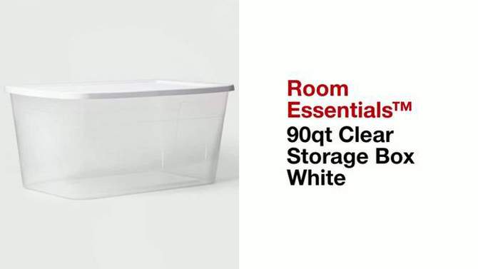 90qt Clear Storage Box White - Room Essentials&#8482;, 2 of 14, play video