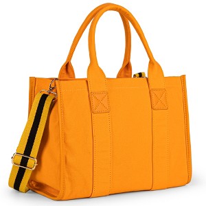 Canvas Tote Bag for Women, Top Handle Handbag with Adjustable