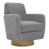 TOAOTBNBO Oversized Swivel Accent Chair with Ergonomic Armrests, Sofa Arm Chair with Metal Swivel Base Upholstered Chair for Hotel - 2 of 4