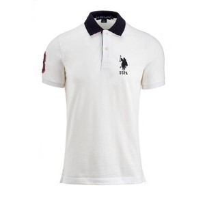 U.S. Polo Assn. Men's Short-Sleeve Polo Shirt with Applique, Casual Summer Slim Fit Polo Shirt with Contrast Color - 1 of 4
