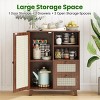 SEVOBAL Sideboard Buffet Cabinet Storage Cabinet with Drawers Adjustable Shelf Accent Cabinet for Living Room Kitchen Entryway, Brown, 15"*27.5"*33.8" - 2 of 4