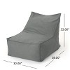 NicBex Water-Resistant Fabric Bean Bag Chair,High Density Shredded Foam Filled Lazy Chair with Removable Cover&Safety Zippers for Outdoor Use - 3 of 4