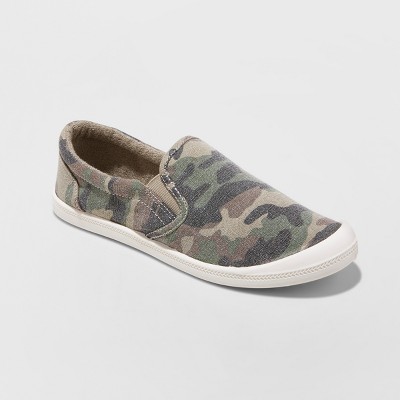 camo womens slip on shoes