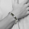 Black Bow Jewelry Men's 12mm Stainless Steel & Grey Wood Inlay Link Bracelet, 8.75 Inch - 4 of 4