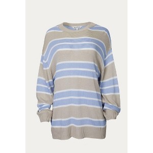 Women's STRIPED OVERSIZED SWEATER - J.NNA - 1 of 1