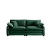 Corduroy 2-Seater Sofa with 4 Pillows, Large Deep-Seat Cozy Living Room Sofa, Modern Retro Design - 4 of 4