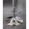 PAGED Velvet Diamond Tufted Bar Stools Swivel Adjustable Height Bar Chairs with Polished Chrome Disk Basee for Kitchen Island, Set of 2 - 4 of 4