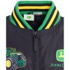 John Deere Tractor Varsity Zip Up Raglan Bomber Jacket Toddler - 3 of 4