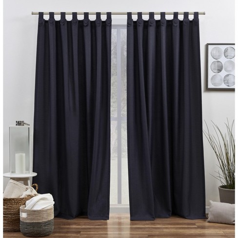 Exclusive Home Loha Linen Tuxedo Tab Top Curtain Panel Pair - image 1 of 4