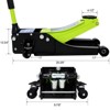 VisioGear Low Profile Hydraulic Trolley Service Jack, Floor Jack, 4 Ton Capacity, Lifting Range 2.5"-20", Green, 28"*13.7"*8.6" - 3 of 4