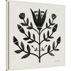 Amanti Art 30"x30" Garden Folk Flowers II Black by Farida Zaman Framed Canvas Wall Art Print - 2 of 4