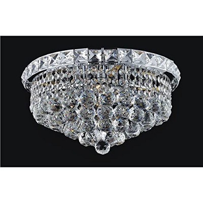 CWI Lighting Luminous 4 Light Flush Mount With Chrome Finish