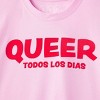 Pride Adult Queer Todos Los Dias Short Sleeve T-Shirt - Pink - image 4 of 4