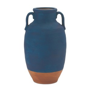 Ceramic Urn Vase with Terra Cotta Accent 10.5"H - 1 of 2