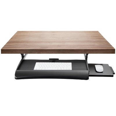 Adjustable Black Under Desk Keyboard Drawer with Mouse Platform