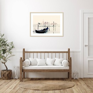 Amanti Art Venice Gondola by Ingrid Beddoes Wood Framed Wall Art Print - 1 of 4