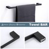 WOWOW 5-Piece Bath Hardware Set with Towel Bar&Paper Holder&Towel Hook Included Mounting Hardware in Matte Black - 2 of 4