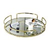 13"x13" Modern Round Vanity Mirror Tray Gold - Bath Bliss - image 2 of 4