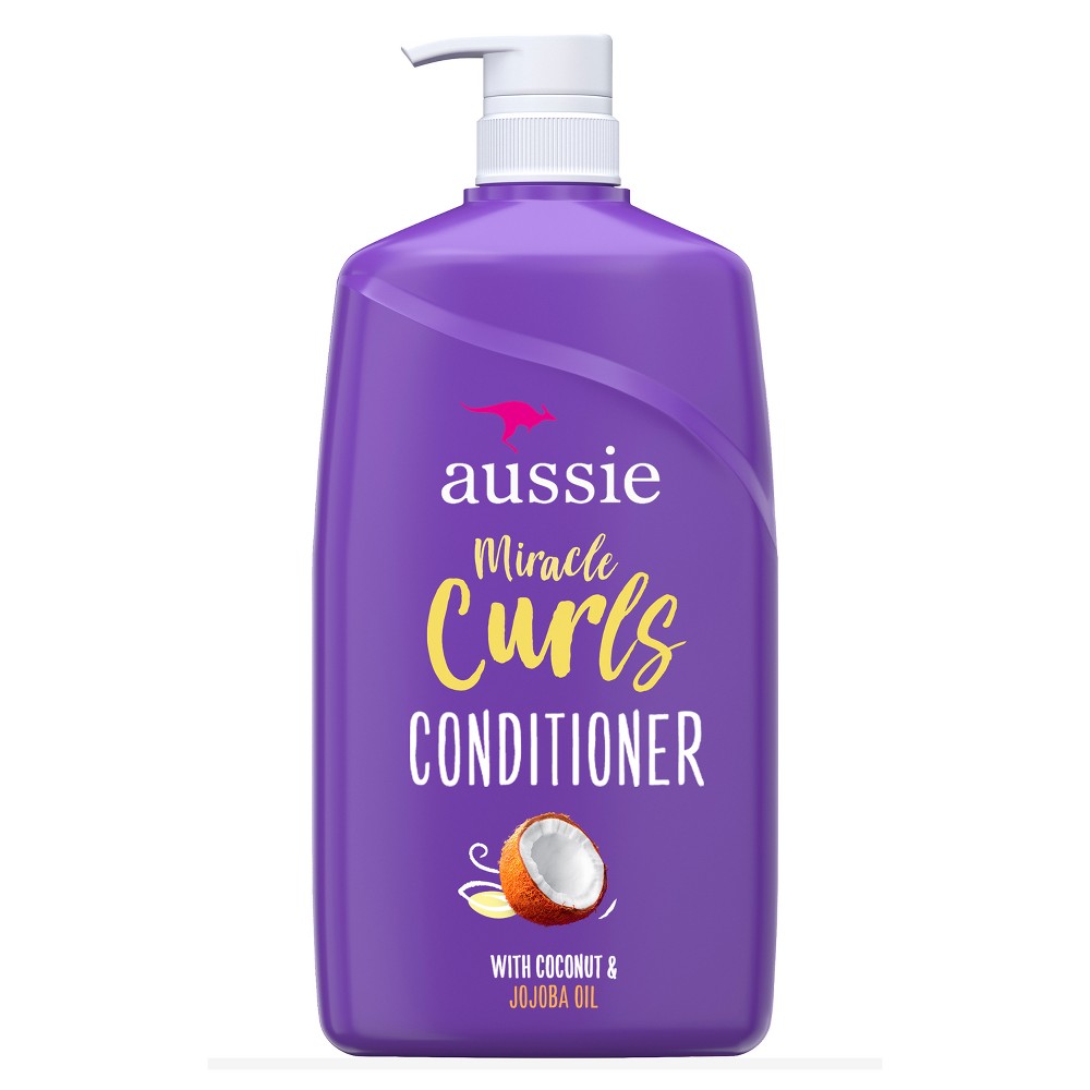 Photos - Hair Product Aussie Miracle Curls with Coconut and Jojoba Oil Paraben-Free Conditioner 