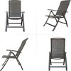 YUHAO 2PCS Adjustable High Backrest Double-Layered Textilene Fabric,Folding Patio Chairs for Camping Porch Balcony,Dark Brown - 2 of 4