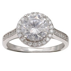 3.86 Ct. T.w. Cubic Zirconia Engagement Ring In Sterling Silver : Target