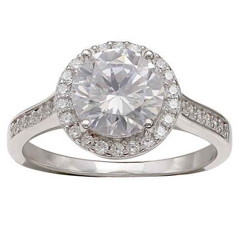 Cubic Zirconia Engagement Ring - Silver : Target