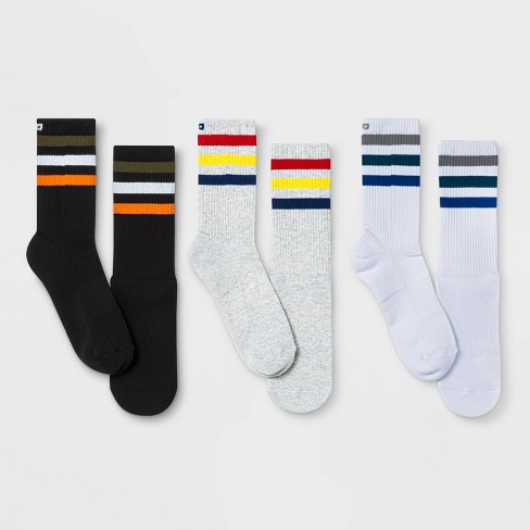 Pair of Thieves Men's Cushion Crew Socks 3pk - Gray/Black