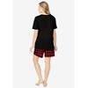 Dreams & Co. Women's Plus Size Knit Pj Short Set - image 3 of 4