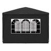 vidaXL Party Tent Anthracite Polyethylene and Steel 10 ft x 10 ft - 4 of 4