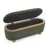 Grungis Upholstered Ottoman Bench with Storage, Multi-Functional Footrest with Storage for Bedroom & Living Room, Green - 3 of 4