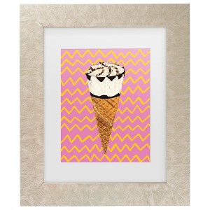 Trademark Fine Art - Alice Straker  Cornetto Pink Matted Framed Art - 1 of 4