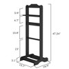 Portable Garment Rack, Wood Suit Valet Stand with Top Tray, Contour Hanger, Trouser Bar, Tie Hook and Shoe Rack,16.9" W x 15.7" D x 47.24" H - 4 of 4