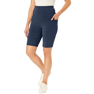 Woman Within Plus Size Pocket Bike Short - 1 of 4